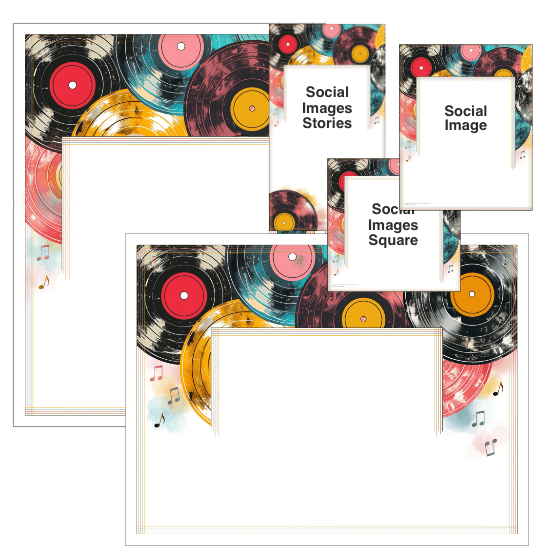 Vintage Vinyl certificates, vintage vinyl music certificates | ComposeCreate.com