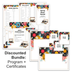 Vintage Vinyl Music Program Template