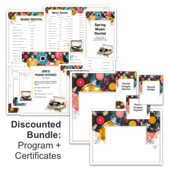 Vintage Vinyl Music Program Template