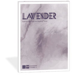 Lavender piano music by Wendy Stevens - a late elementary Rote and Reading piano solo about color | ComposeCreate.com | Included in August 2025 Bundle