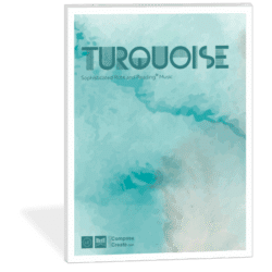 Turquoise music by Wendy Stevens - a late elementary Rote and Reading piano solo about color | ComposeCreate.com | Included in August 2025 Bundle