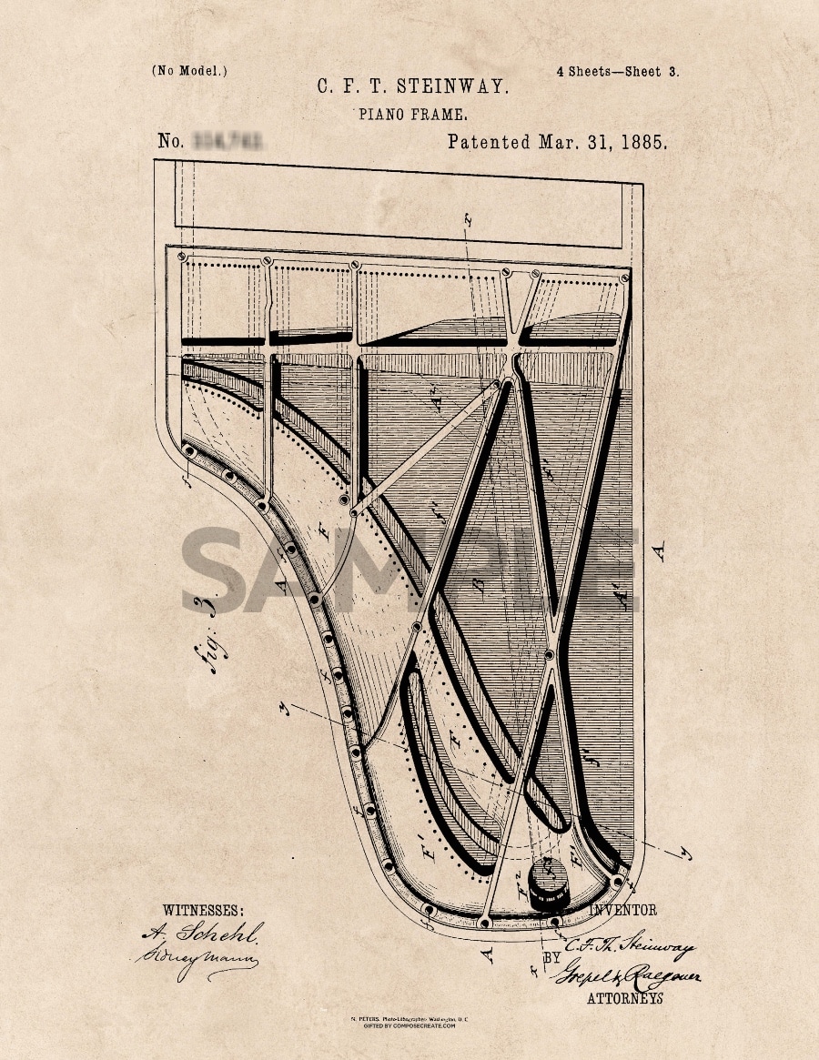 Bonus patent art print from ComposeCreate for purchasing the Autumn 2025 music bundle