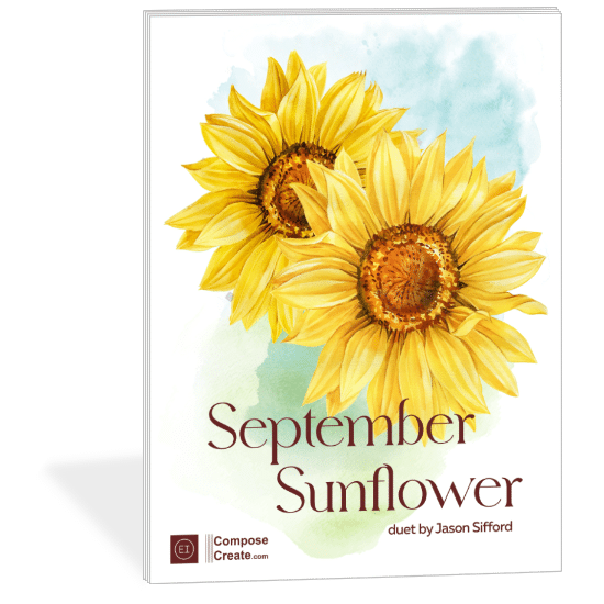 September Sunflower piano duet by Jason Sifford | ComposeCreate.com