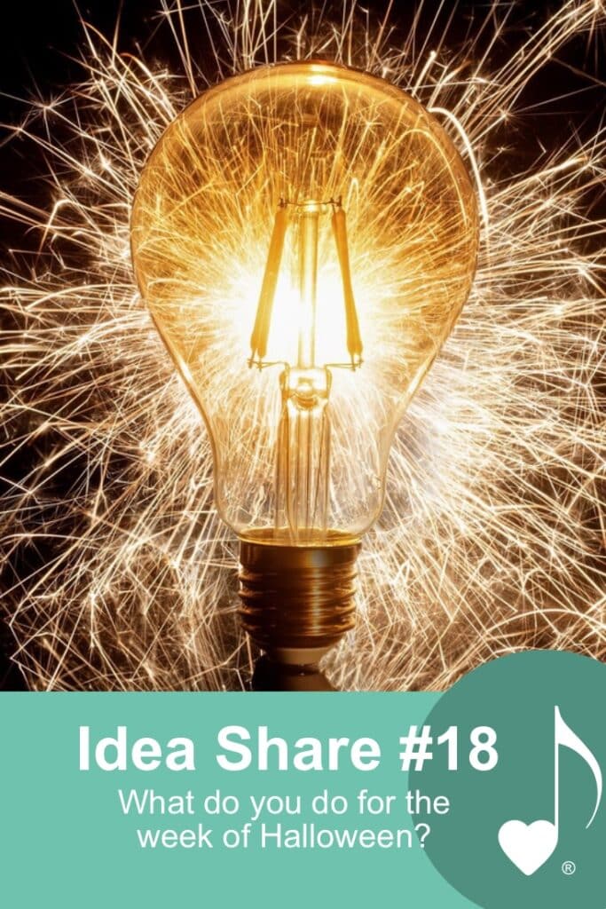 Idea Share #18: What do you do for the week of Halloween? | Get all the teacher ideas right here in the blog post! | The image is of a lightbulb giving off lots of light.