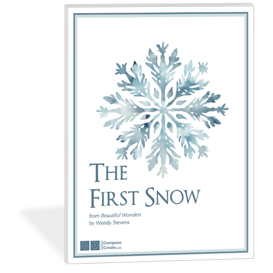 The First Snow by Wendy Stevens | Part of the Beautiful Wonders collection of intermediate piano music | Composecreate.com