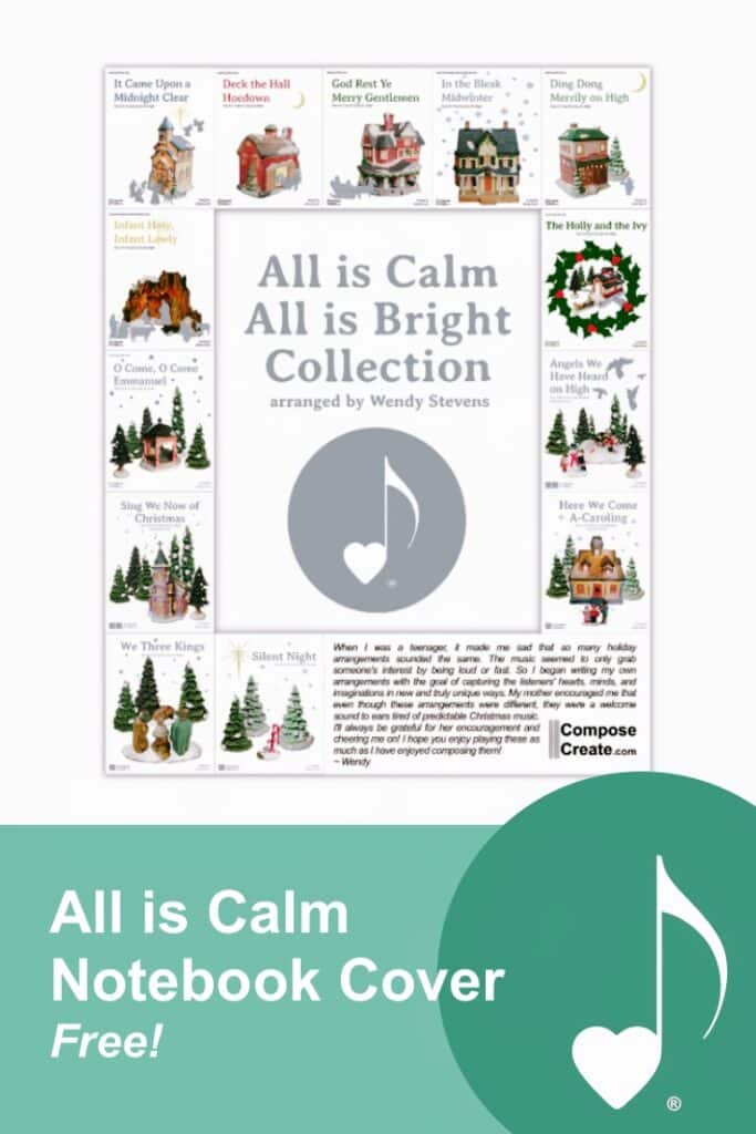 The All is Calm, All is Bright Collection now has a free holiday notebook cover. Download it today on ComposeCreate.com!
