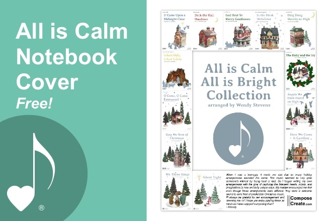 The All is Calm, All is Bright Collection now has a free holiday notebook cover. Download it today on ComposeCreate.com!