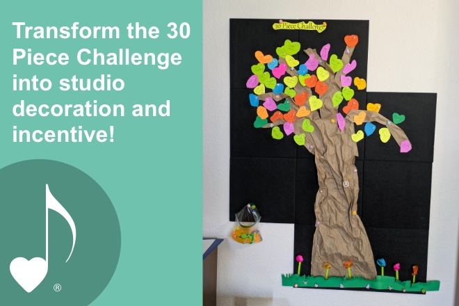 Turn your studio's 30 Piece Challenge into studio decoration and incentive using Lisa Nelson's idea | Read about it on the ComposeCreate.com blog