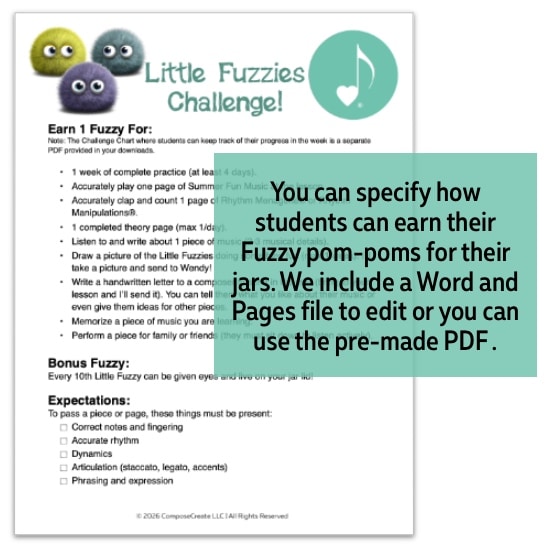 Little Fuzzies Challenge Incentive Program | ComposeCreate.com
