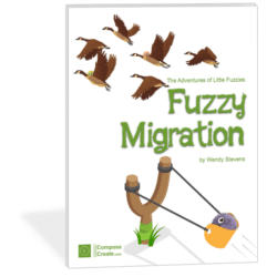 Fuzzy Migration by Wendy Stevens is part of the Adventures of Little Fuzzies piano solo series and tells the story about how the Little Fuzzies try to fly south for the winter during the autumn. | ComposeCreate.com