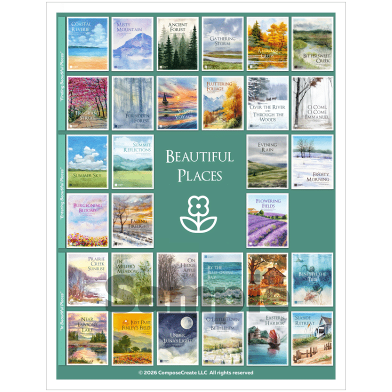 Beautiful Places Notebook Cover and Spine Inserts from ComposeCreate.com