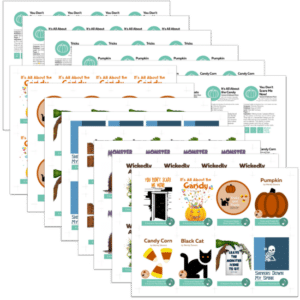 Music Achievement Cards - Autumn and Halloween music from ComposeCreate.com Elementary series