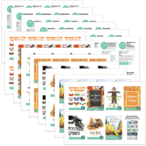 Music Achievement Cards - Autumn and Halloween music from ComposeCreate.com Late Elementary series