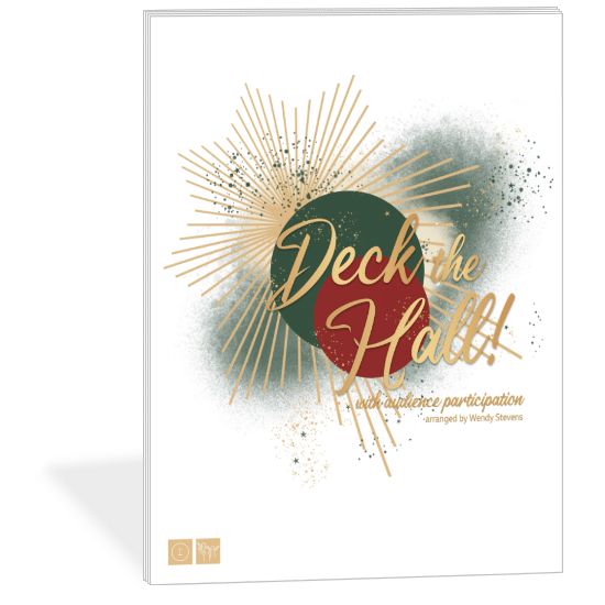 Deck the Hall with Audience Participation piano solo at the intermediate level | Arranged by Wendy Stevens | ComposeCreate.com