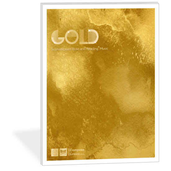 Gold Rote and Reading® piano solo by Wendy Stevens - Excellent holiday piece that's early intermediate | ComposeCreate.com
