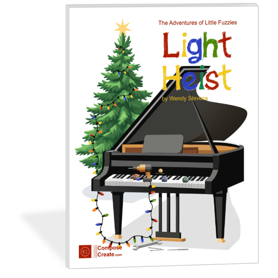 Light Heist by Wendy Stevens - holiday Little Fuzzies piano music kids love® | ComposeCreate.com